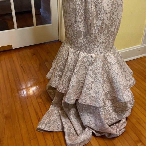 Elegant Lace Mermaid Gown - Picture 4 of 9